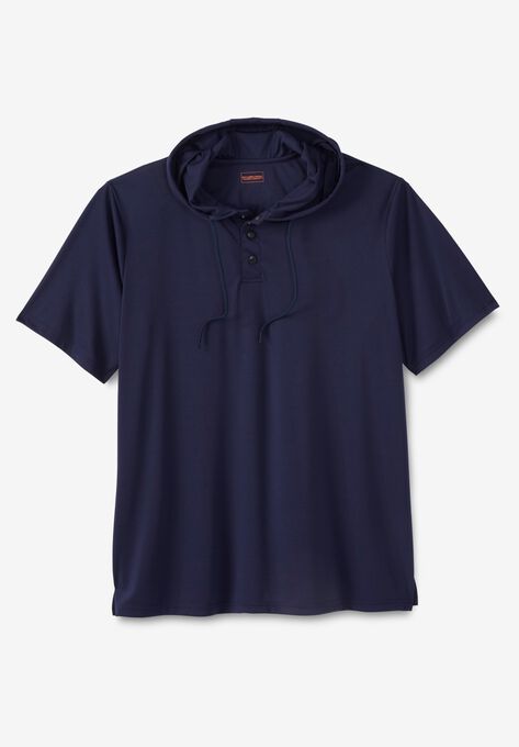 Boulder Creek® Hooded Henley, NAVY, hi-res image number null