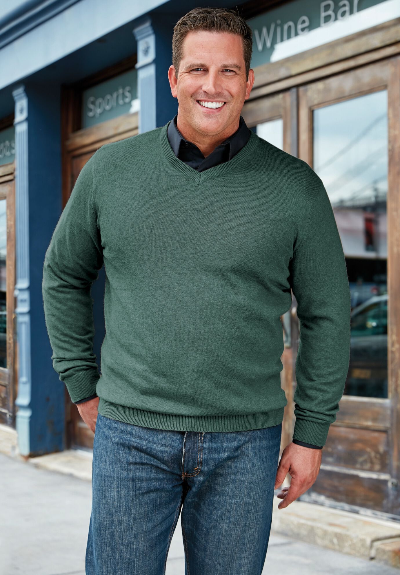Lightweight V-Neck Sweater | King Size