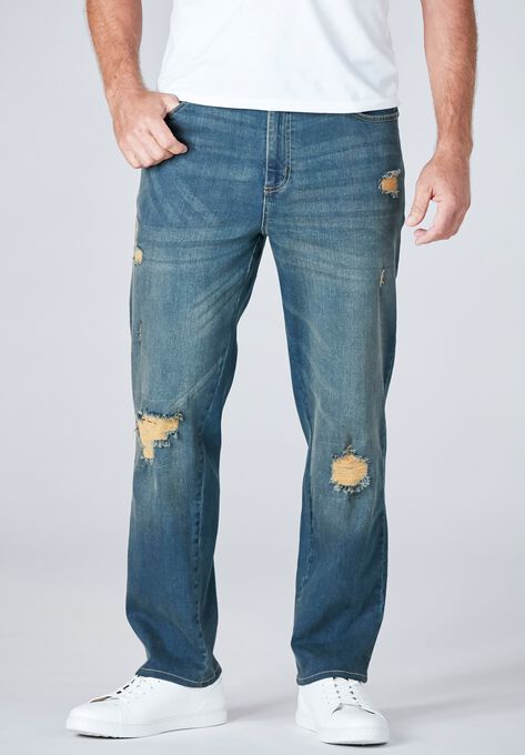 Liberty Blues™ Straight-Fit Stretch 5-Pocket Jeans, , alternate image number null
