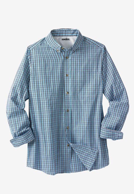 Shrink Less Long Sleeve Sport Shirt Big And Tall Casual Shirts