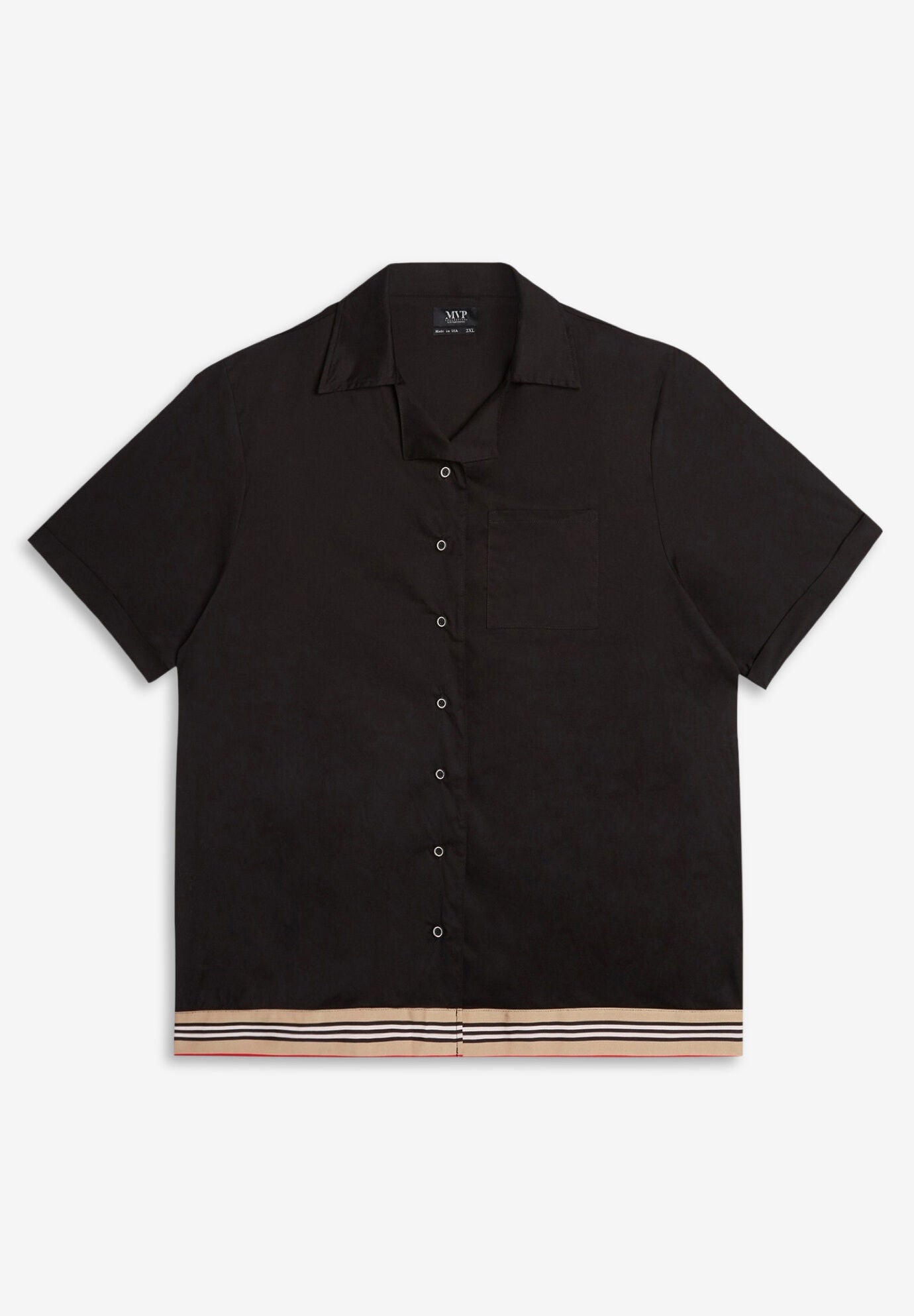 Stretch Cotton Bowling Shirt for Men, 4393624 | King Size