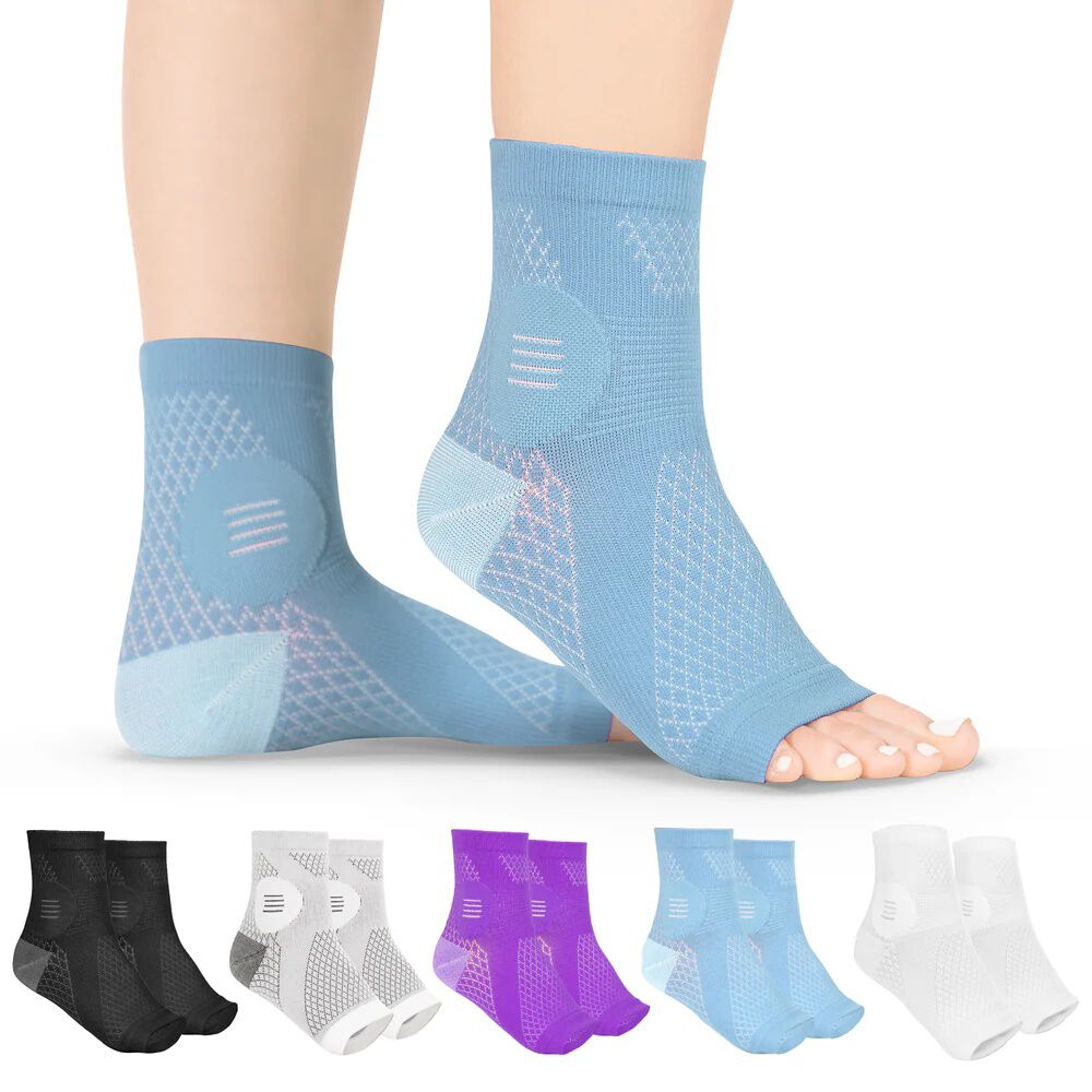 Neuropathy Socks, LIGHT BLUE, hi-res image number 0