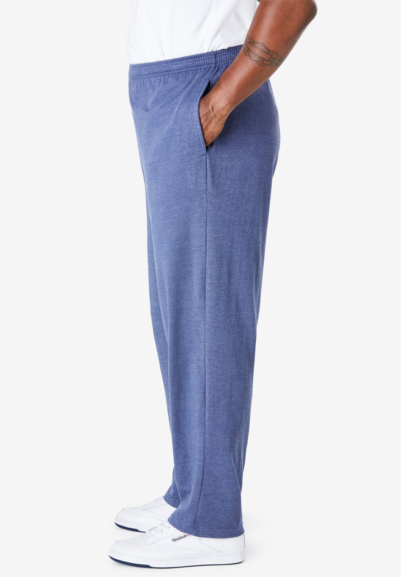 Lightweight Adjustable Jersey Sweatpants Black King Size