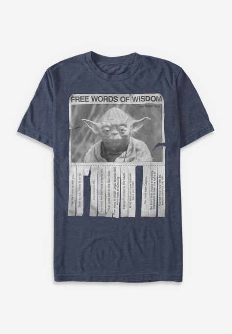 Words Of Wisdom Graphic Tee, NAVY HEATHER, hi-res image number null