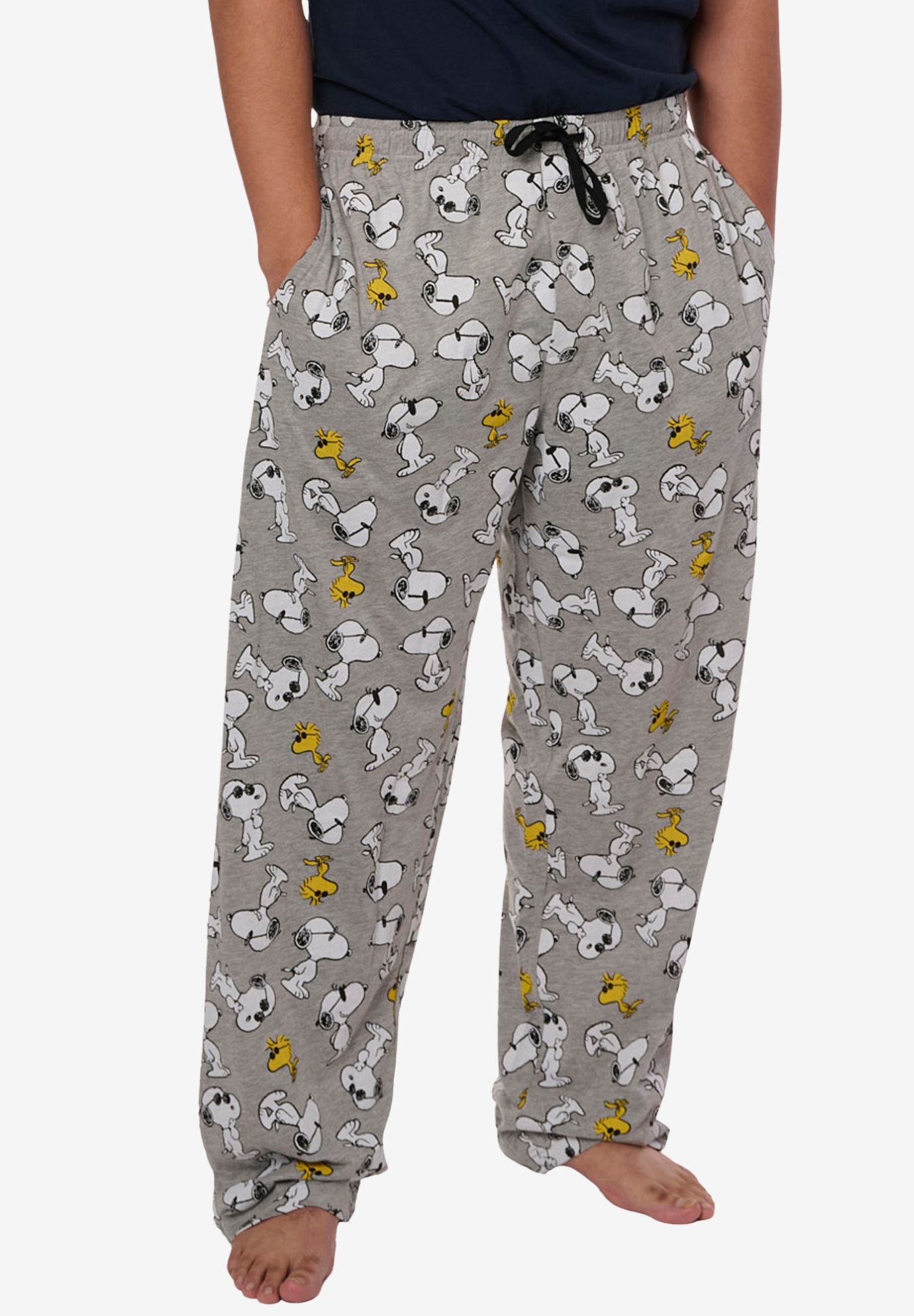 Peanuts Snoopy Pajama Pants Lounge Wear Woodstock, GRAY, alternate image number 2