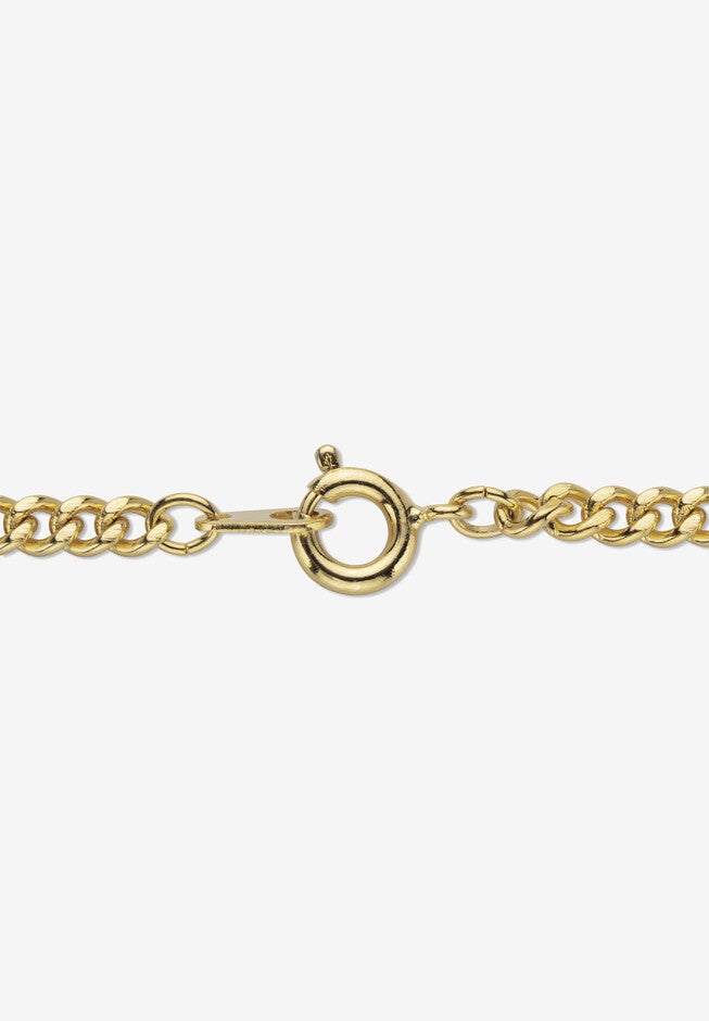 Unisex Yellow Gold-Plated Round Cubic Zirconia Lion Head Pendant 1 1/10 Cttw, , on-hover image number null