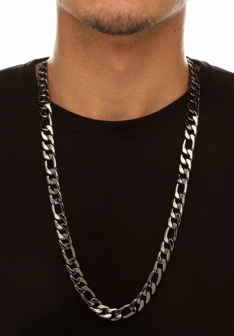 Black Figaro-Link Necklace , , alternate image number null