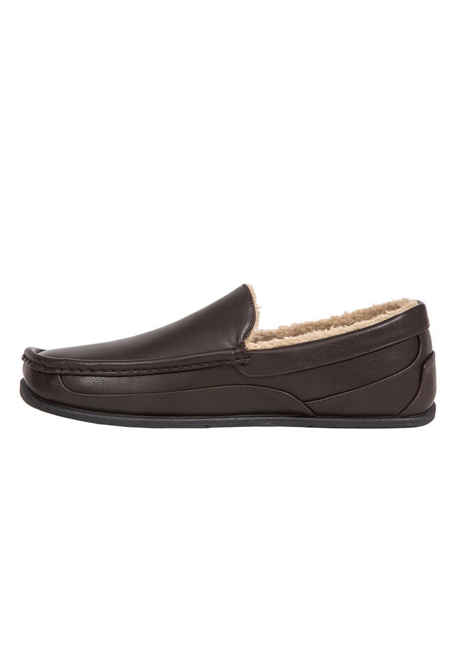 Spun Faux Leather Slippers, , alternate image number null