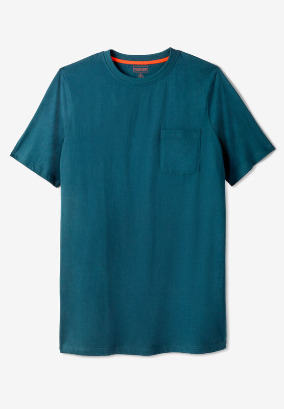 Boulder Creek by Kingsize Mens Big /& Tall Heavyweight Longer-Length Pocket Crewneck T-Shirt