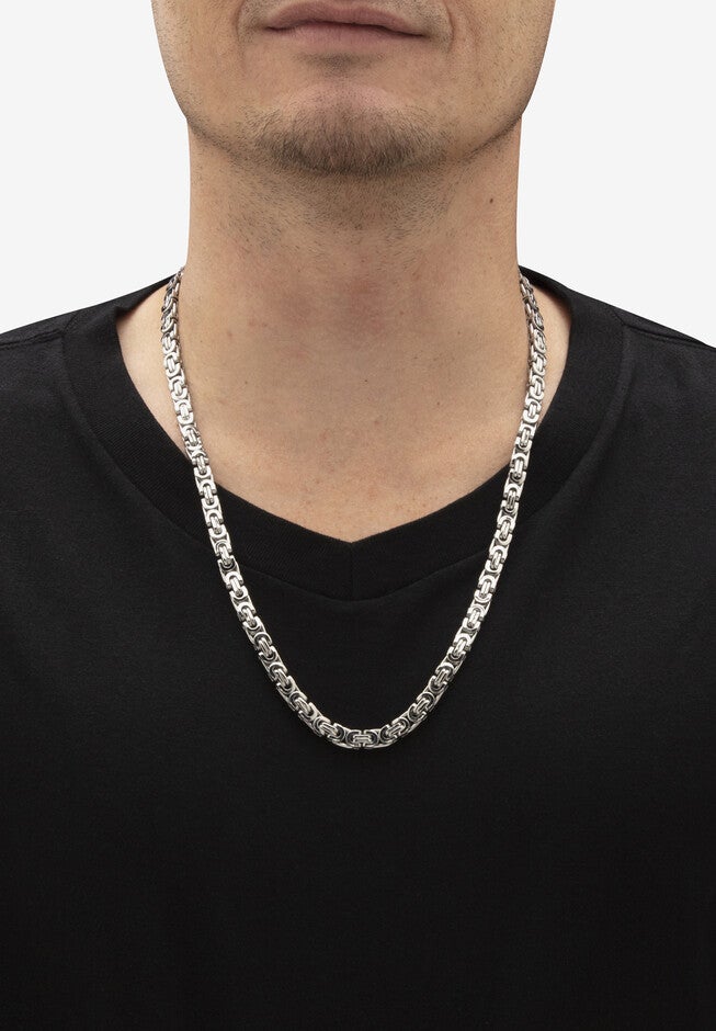 Men's Stainless Steel 2 Piece Chain Bracelet & Necklace Set (6Mm)24 And 9 Inch, , alternate image number null