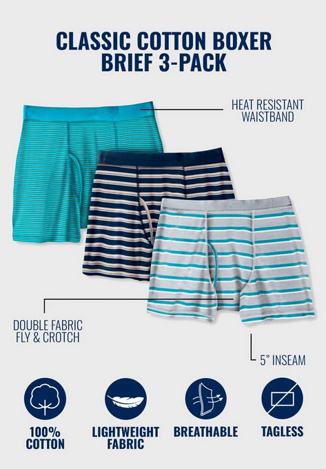 Cotton Boxer Briefs 3-Pack, , on-hover image number null
