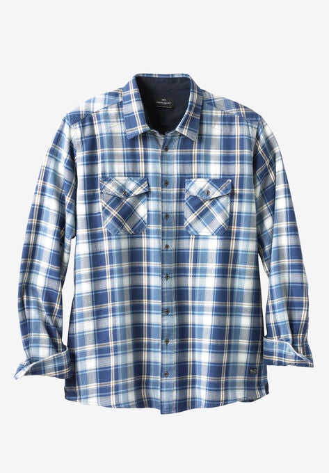 Check Double Pocket Shirt By Replika Big And Tall Shirts King Size