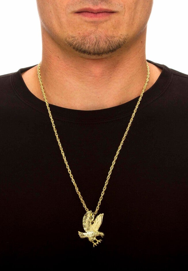 Gold Tone Eagle Charm Pendant with 24 inches Chain, , alternate image number 2