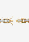 Men's Yellow Gold Plated Diamond Accent Link Bracelet, 9.5 inches, , on-hover image number null