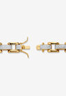 Men's Yellow Gold Plated Diamond Accent Link Bracelet, 9.5 inches, , on-hover image number null
