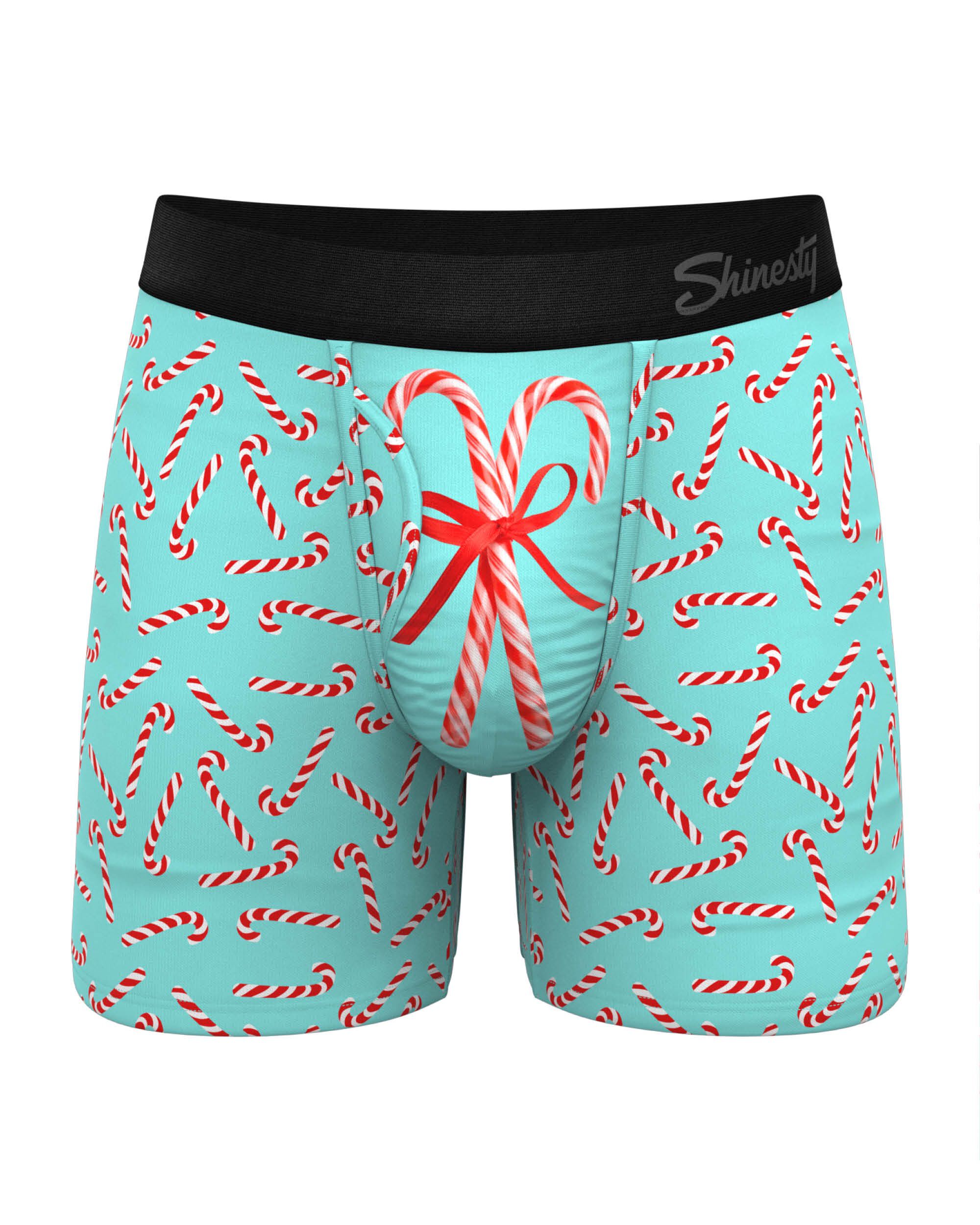 The Peppermint Pimp Canes Candy Cane Ball Hammock Pouch Underwear With Fly