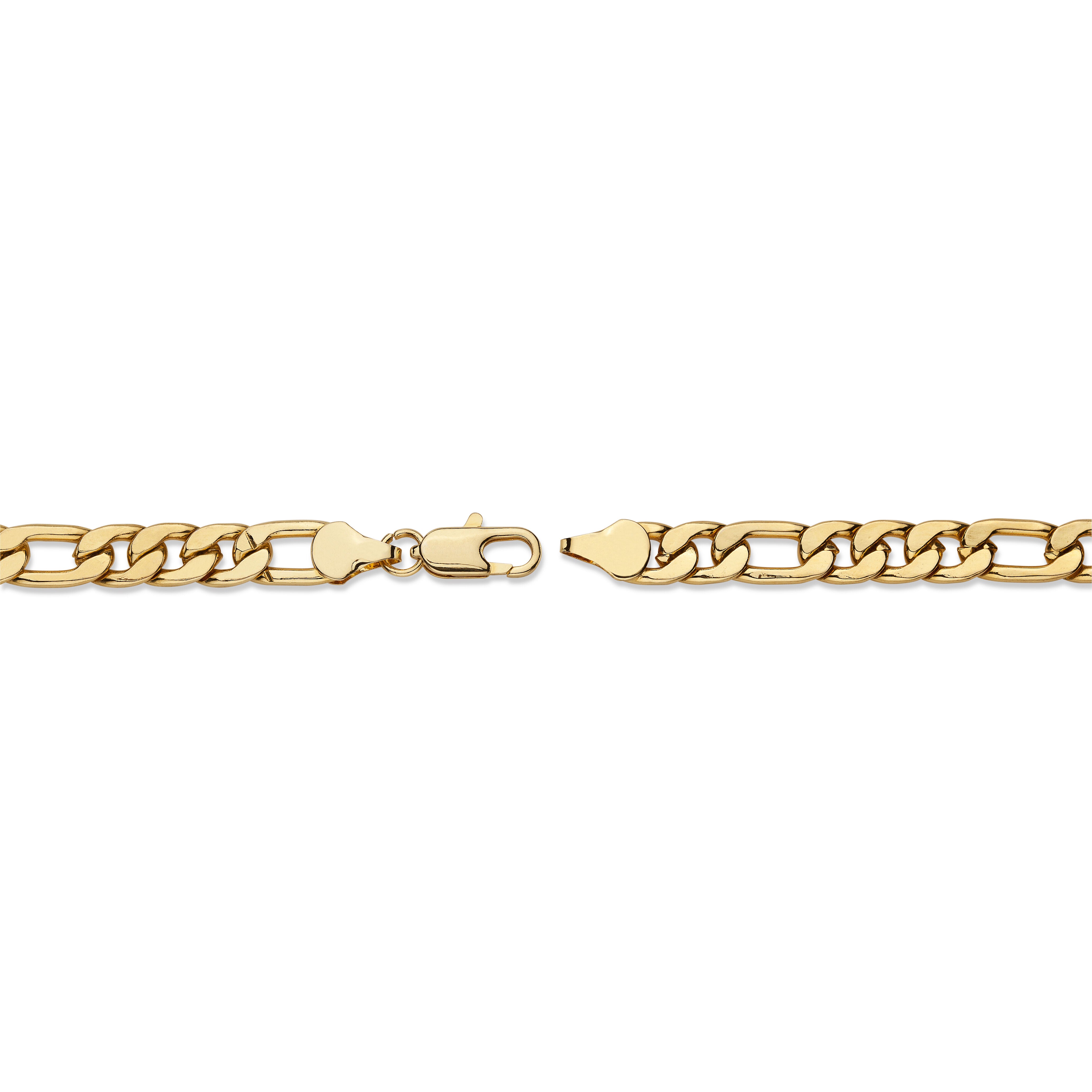 Men&#39;s Gold Ion-Plated Figaro-Link 6.5 mm Chain Necklace 22 inches, GOLD, on-hover image number 1