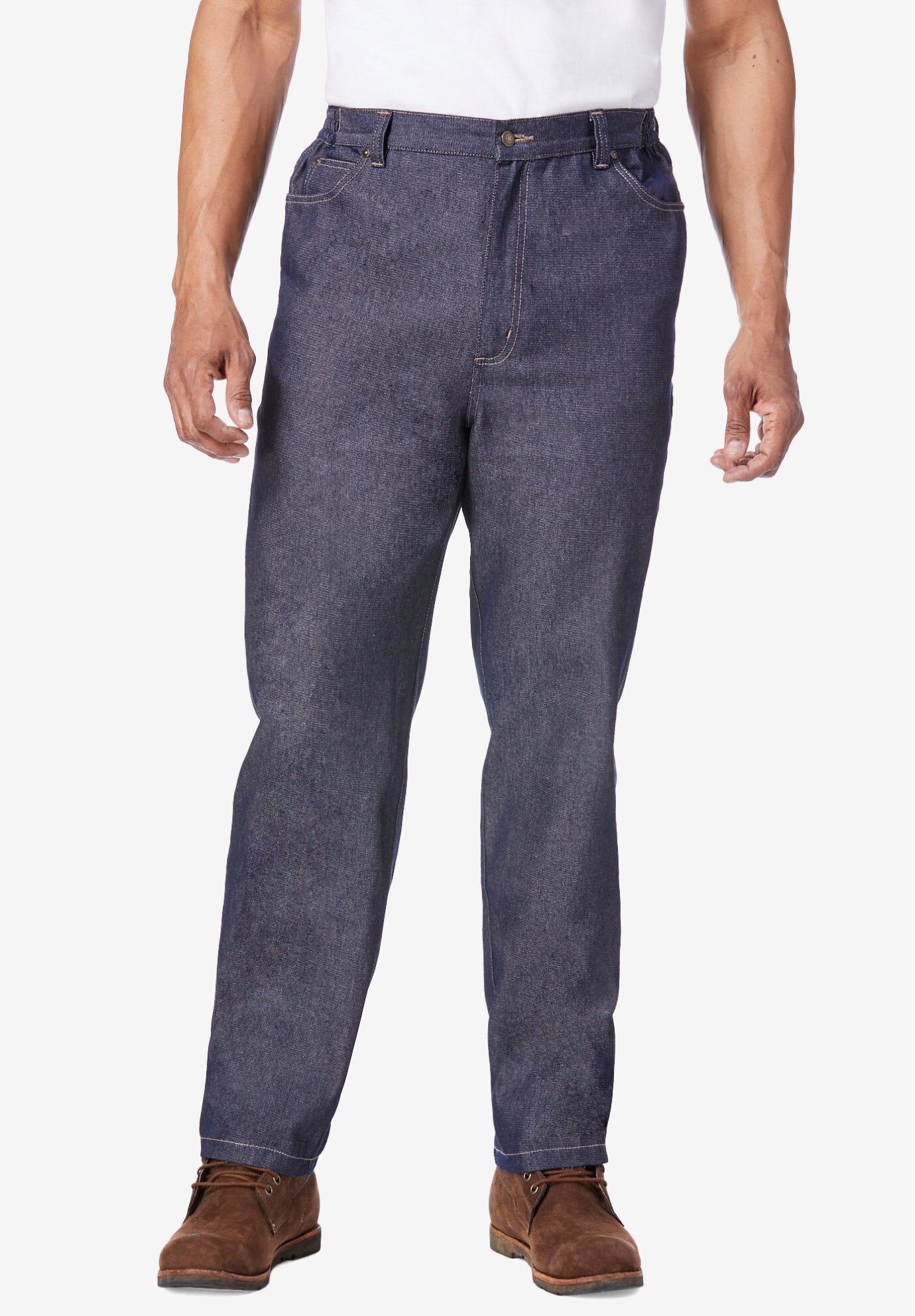 Lightweight Comfort Denim Carpenter Jeans, RIGID WASH, hi-res image number 0