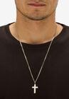 Men'S Sterling Silver Cross Pendant (17Mm) With 24 Inch Chain, , alternate image number null