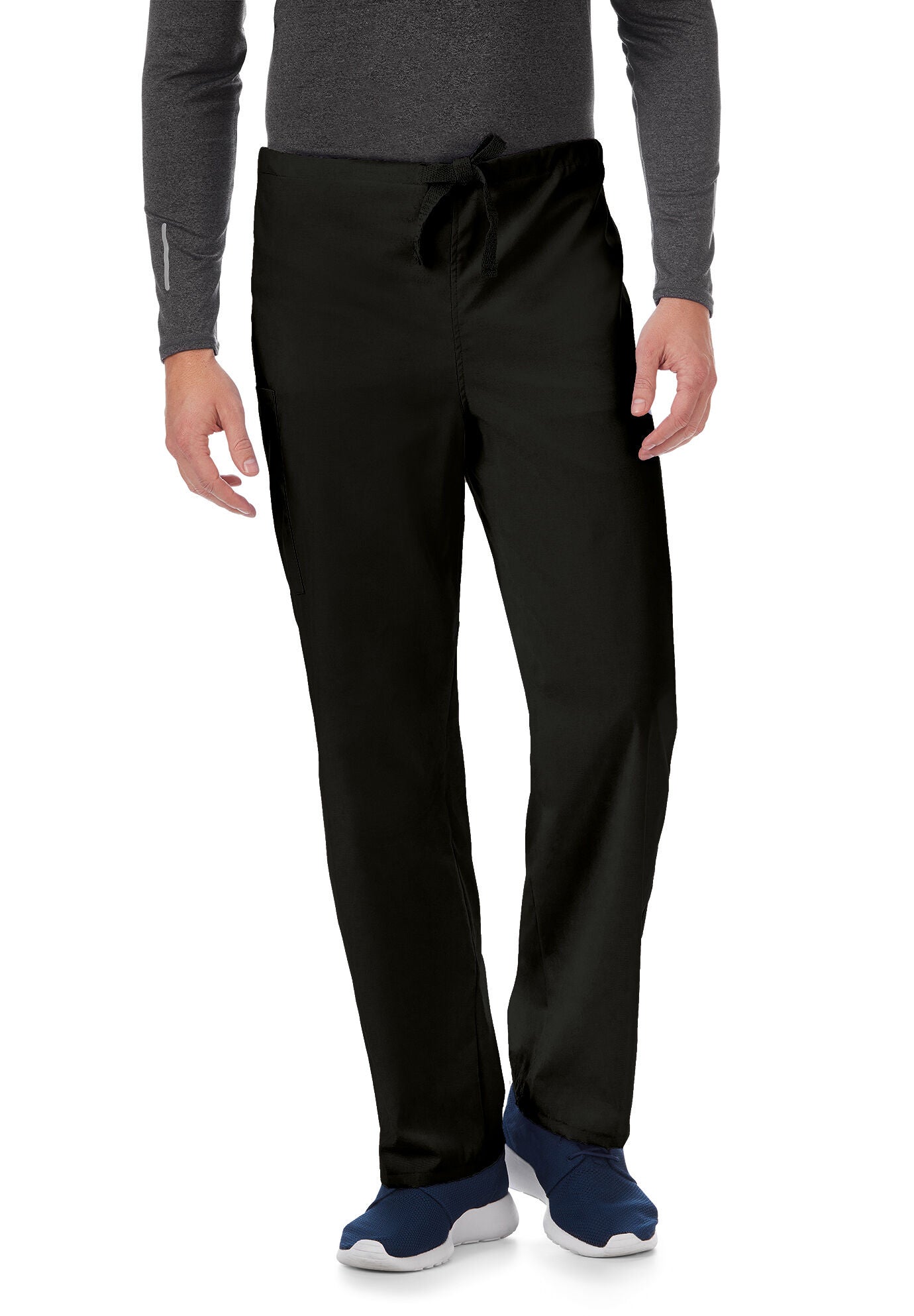 Unisex Drawstring Scrub Pant, BLACK, hi-res image number 0