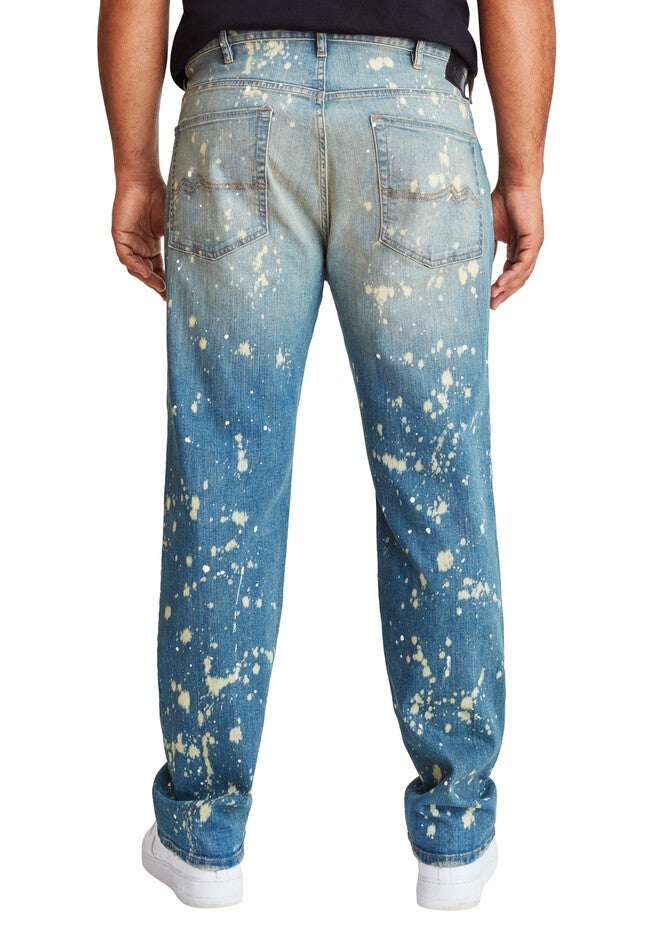 MVP Collections® Paint Wash Straight Leg Jeans, , on-hover image number null