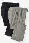 Hanes® 2-Pack Jersey Pajama Lounge Pants, BLACK GREY, hi-res image number null