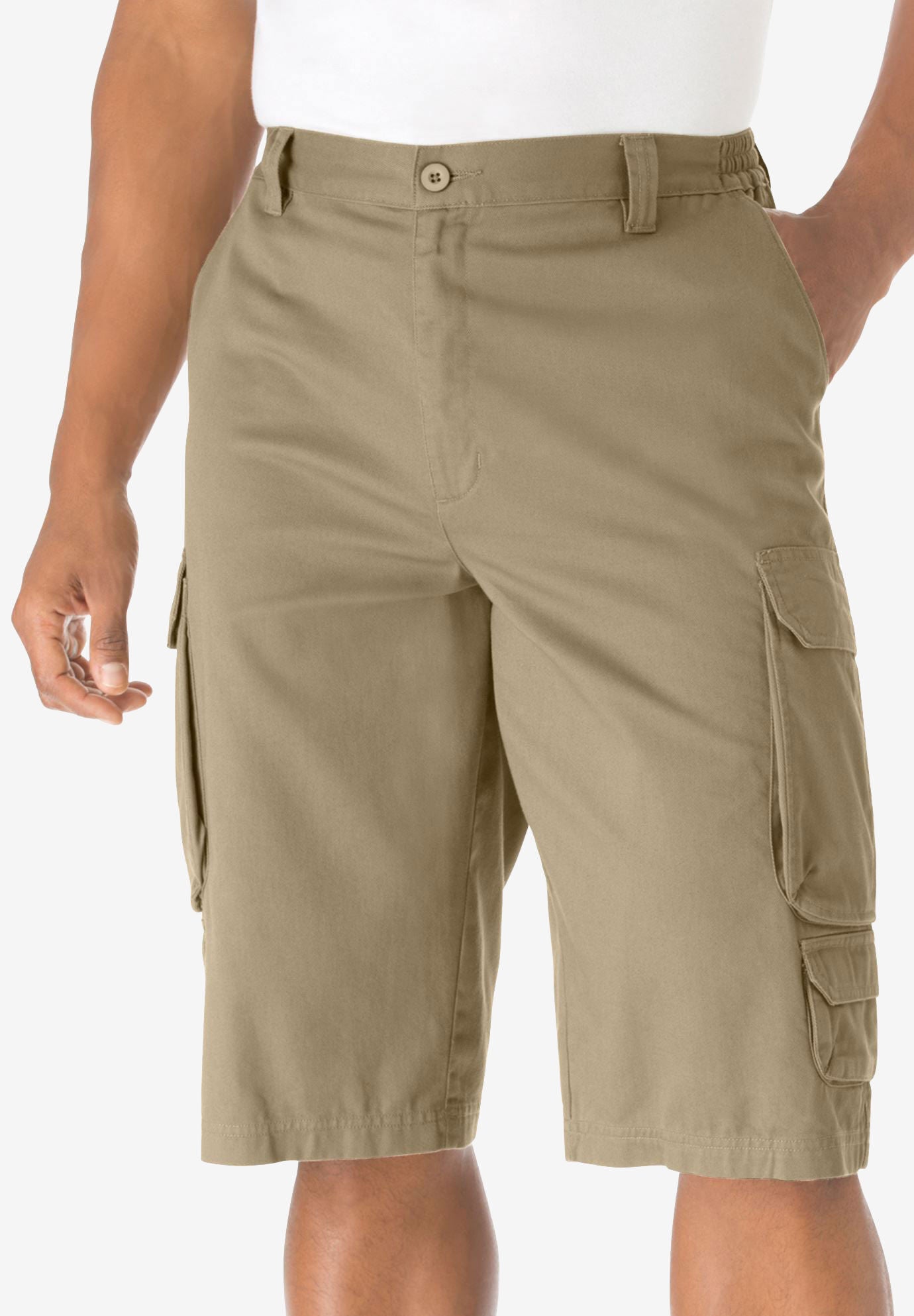 Men's shorts with side elastic waistband top