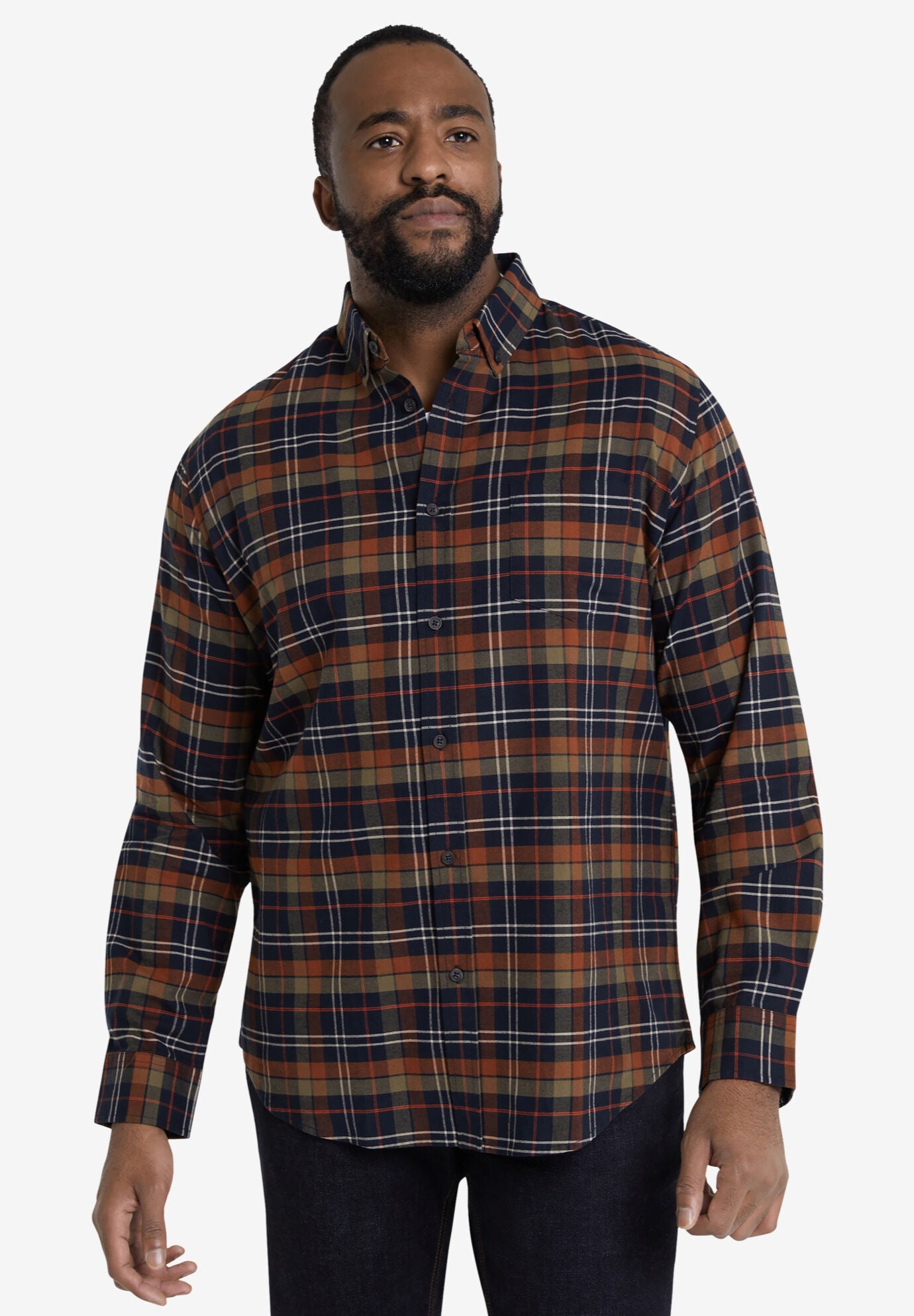 Snowden Brushed Check Shirt, GINGER, hi-res image number 0