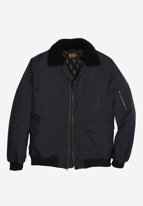 Aviator Bomber Jacket By Boulder Creek Big And Tall Casual