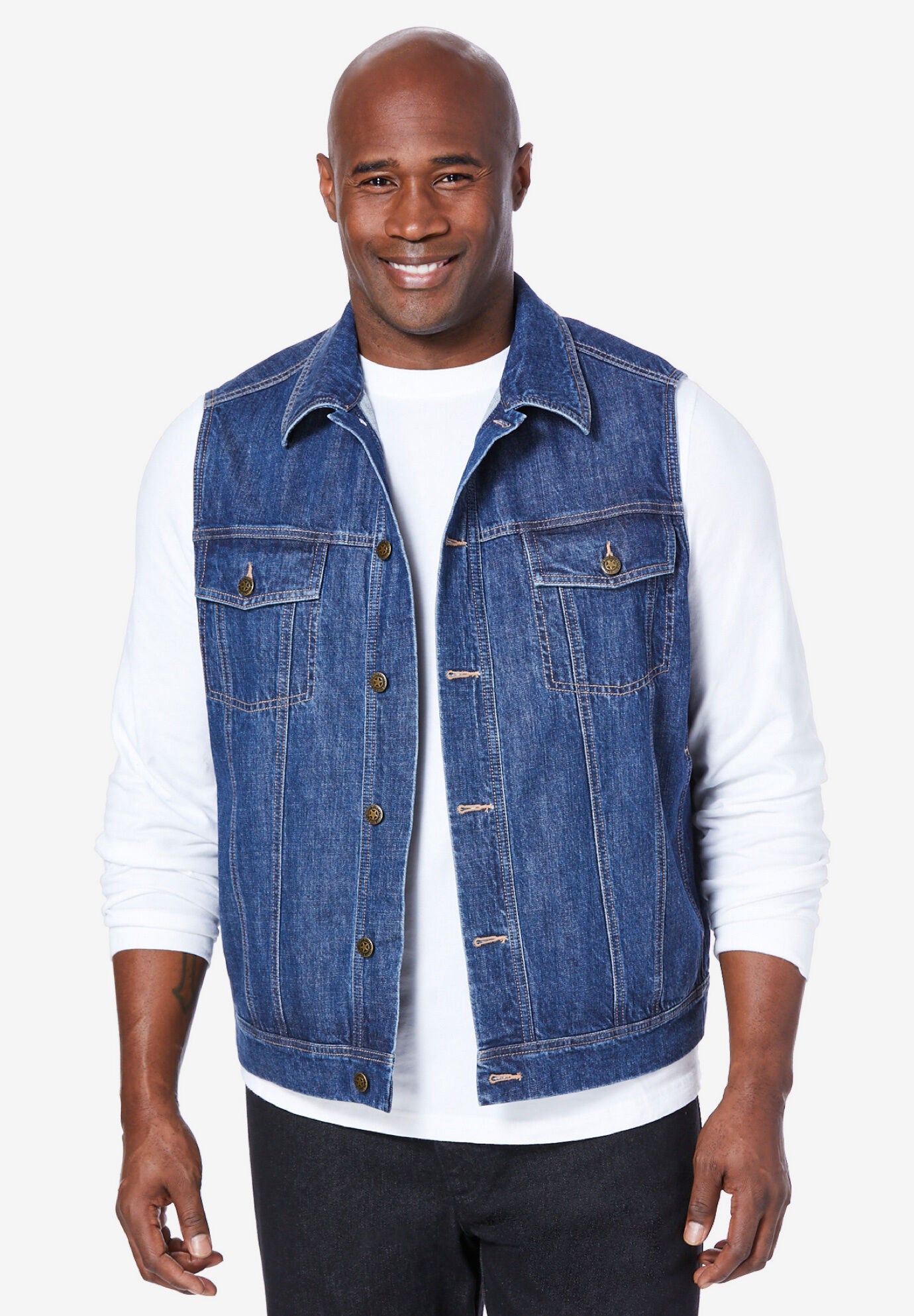 Jean vest mens deals