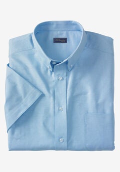 KS SIGNATURE WRINKLE-RESISTANT SHORT-SLEEVE OXFORD DRESS SHIRT, 