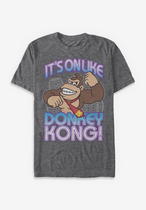 Nintendo Donkey Kong Tee, CHARCOAL HEATHER, hi-res image number null