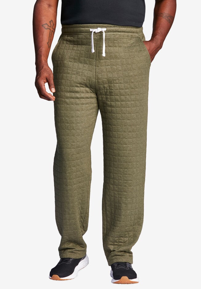 Quilted Drawstring Sweatpant with Pockets, 4469318 King Size