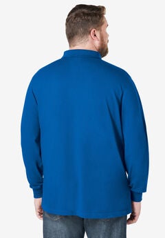 Long-sleeve Piqu&eacute; Polo, , on-hover