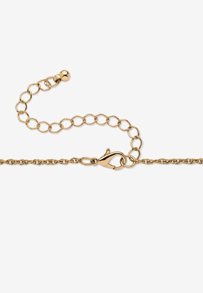 Genuine Half Dollar Pendant Necklace In Yellow Goldtone, , on-hover image number 1