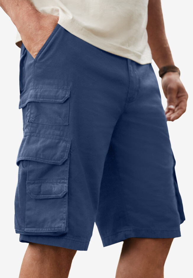 Boulder Creek® 12 Side-Elastic Stacked Cargo Pocket Shorts