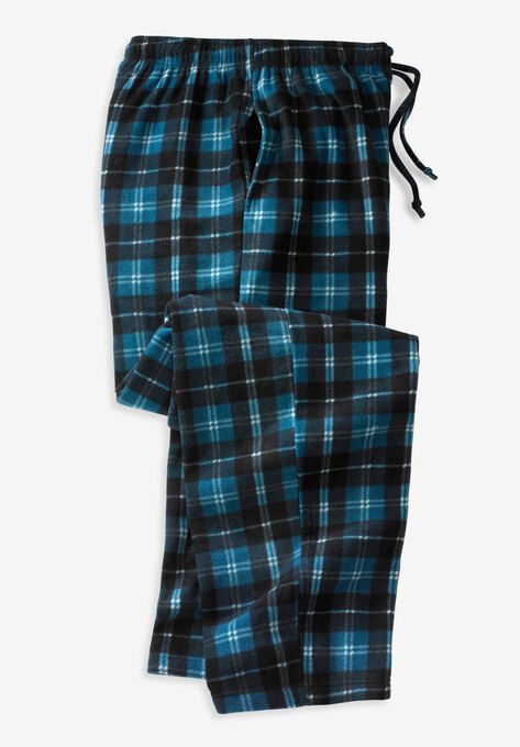 Microfleece Pajama Pants, BLUE PLAID, hi-res image number null
