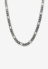 Black Figaro-Link Necklace , BLACK, hi-res image number null