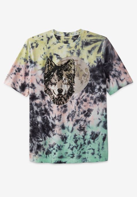 Tie-Dye Graphic Tee, WOLF TIE DYE, hi-res image number null