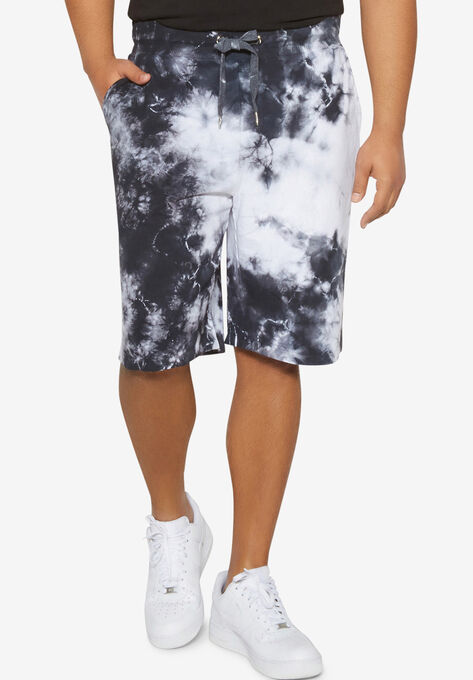 MVP Collections® Tie-Dye Shorts, ONYX WHITE, hi-res image number null