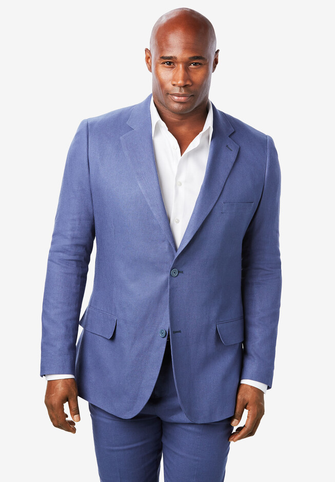 KS Island™ Linen Blend Two-Button Suit Jacket | King Size