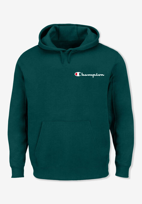 Champion Embroidered Logo Fleece Hoodie, EMERALD, hi-res image number null