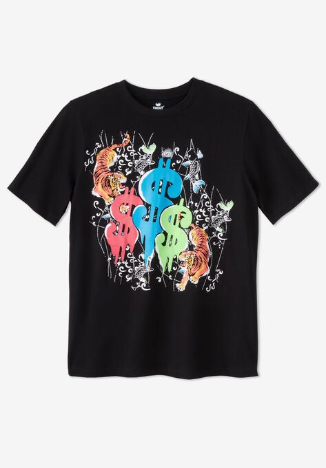 Streetwear Graphic Tee, NEON TIGER, hi-res image number null