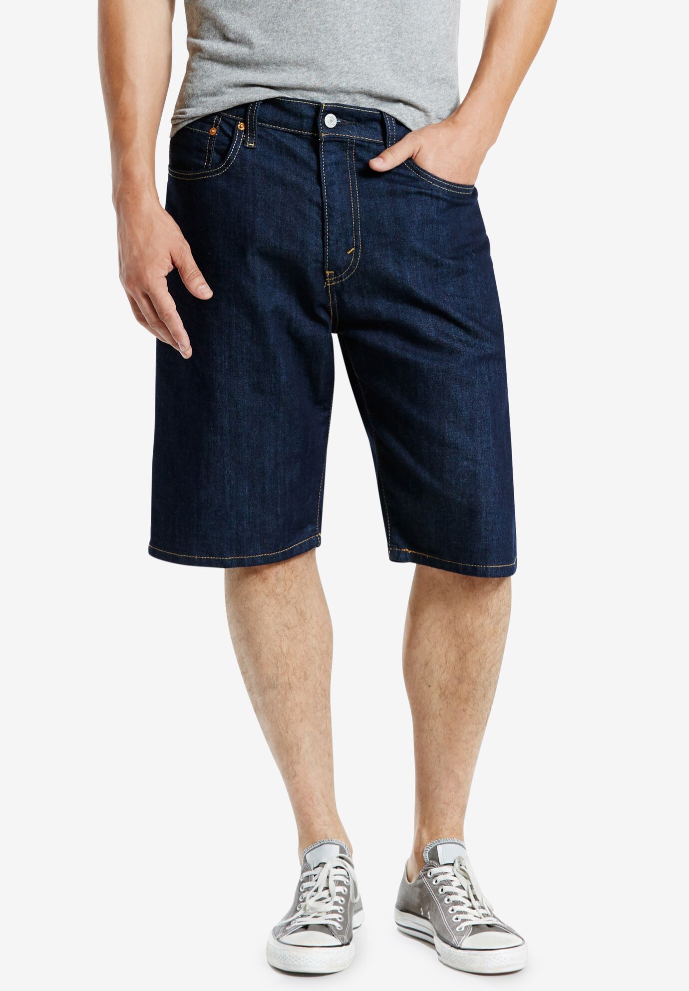 Loose Fit Levi s 469 Shorts for Men Dark Indigo Rinse King Size