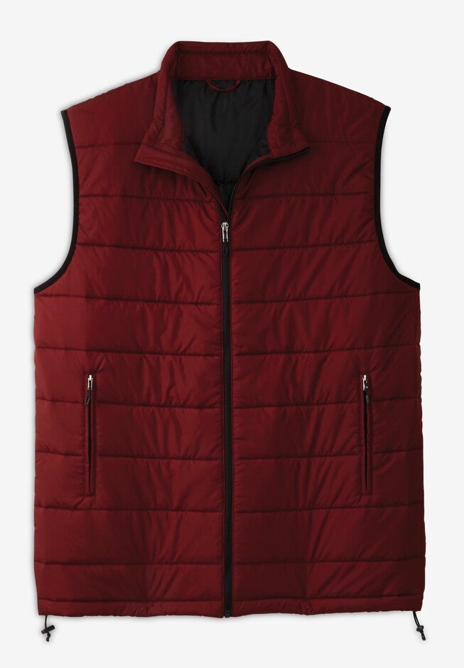 KS Sport™ Packable Puffer Vest, RICH BURGUNDY, hi-res image number 0