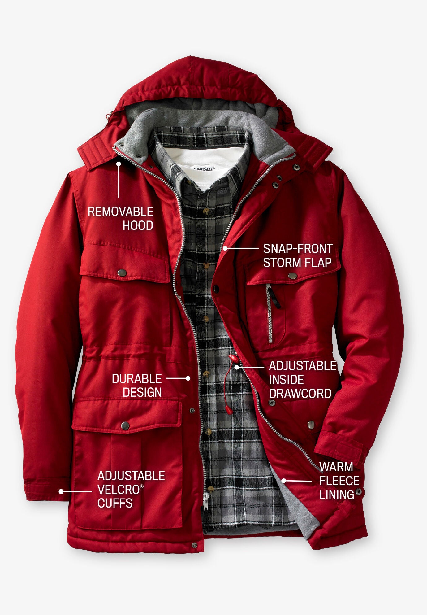big & tall coats & jackets