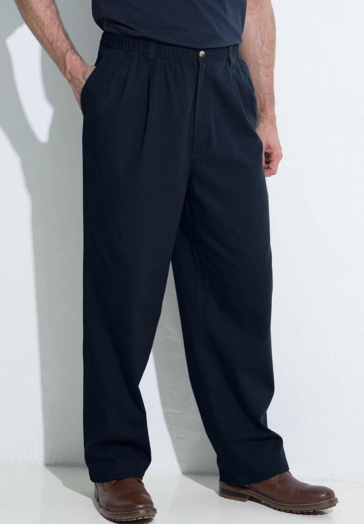 mens big and tall elastic waist pants