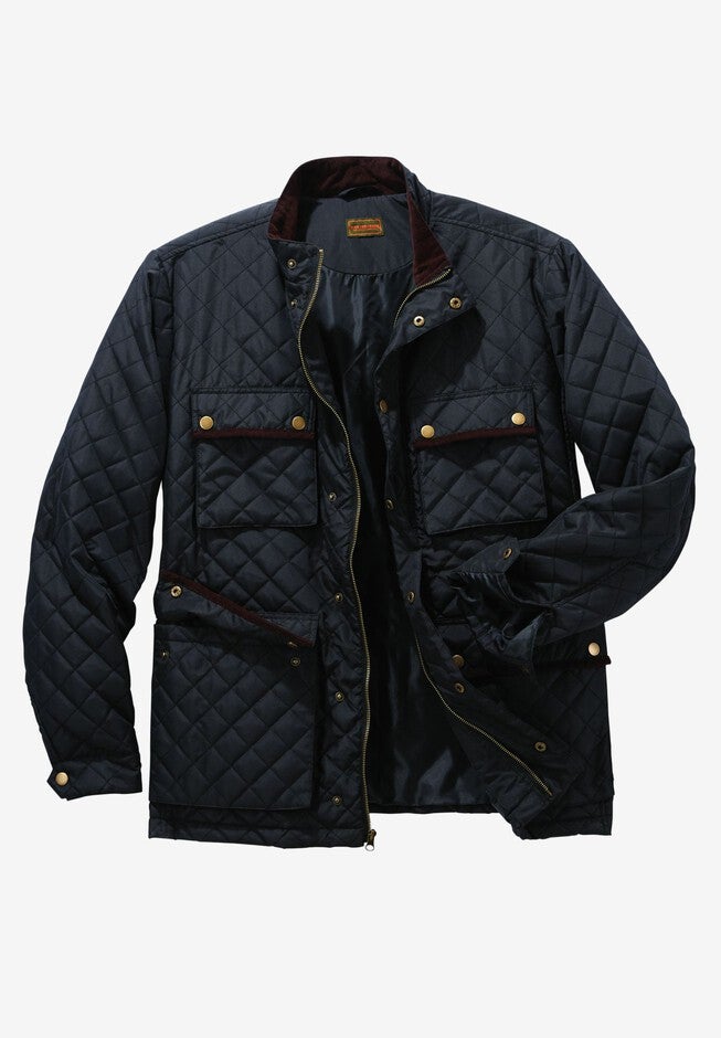 Quilted Jacket, BLACK, hi-res image number 0
