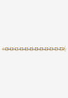 Men's Yellow Gold Plated Diamond Accent Link Bracelet, 9.5 inches, , alternate image number null
