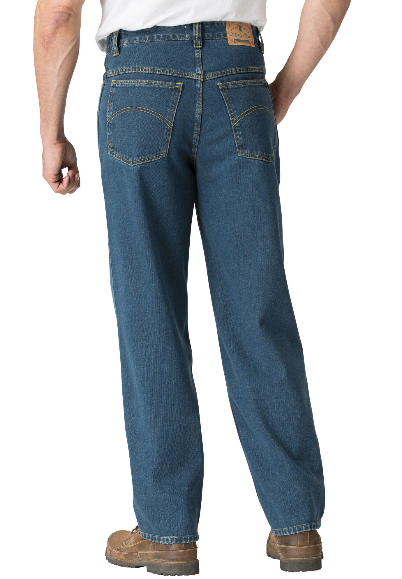 Expandable Waist Relaxed Fit Jeans | King Size